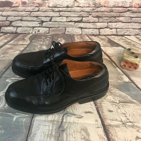 Florsheim Black Leather Lace Up Dress Shoes - Picture 2 of 7